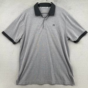 Travis Mathew Polo Shirt Mens XL Gray Pima Cotton Blend Golf Golfing Performance